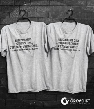 T-shirt couple déclaration