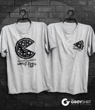 T-shirt couple pizza - T-Shirt couple