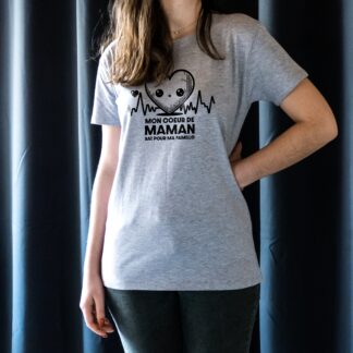 T-shirt Coeur de Maman qui bat - Coeur Pulsations Femme