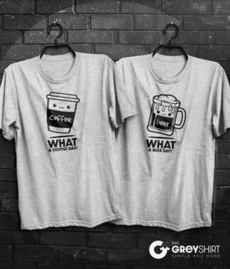 duo t-shirts café bière unisexe