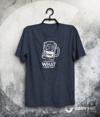 t-shirt bière vendredi unisexe bleu